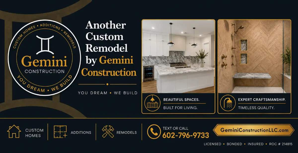 Gemini Construction — Another custom remodel. Custom homes, additions, remodels.