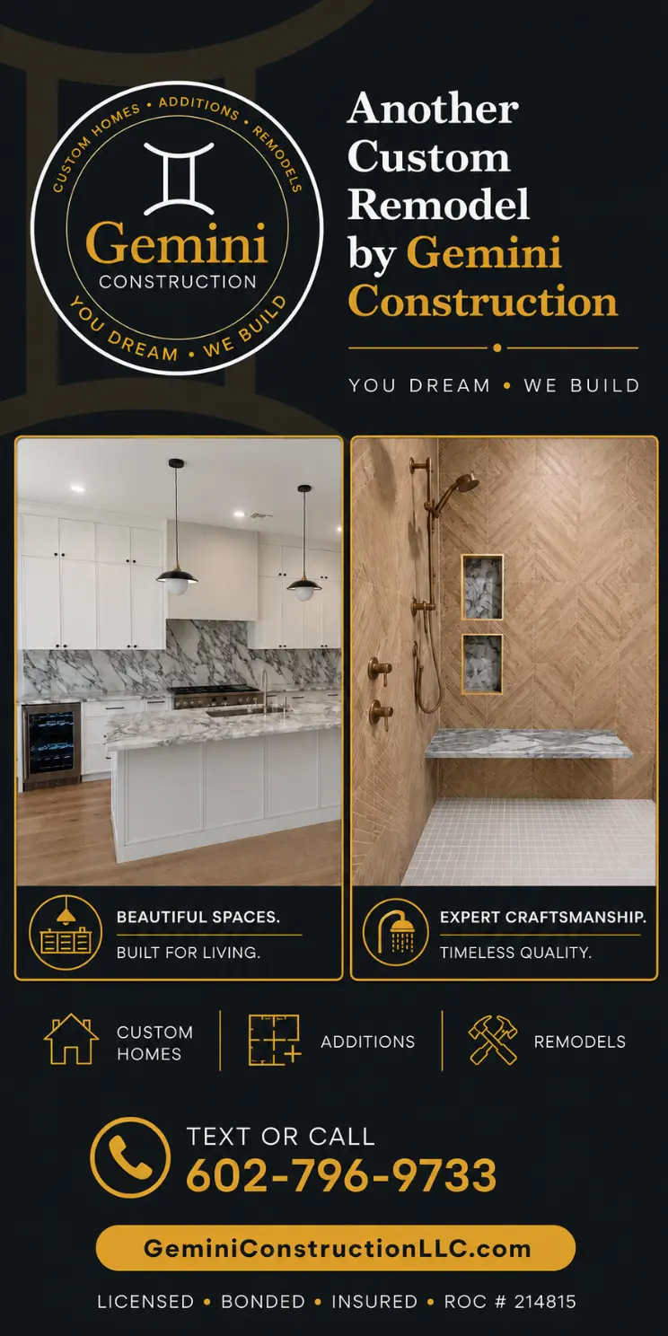 Gemini Construction — Another custom remodel. You dream, we build.